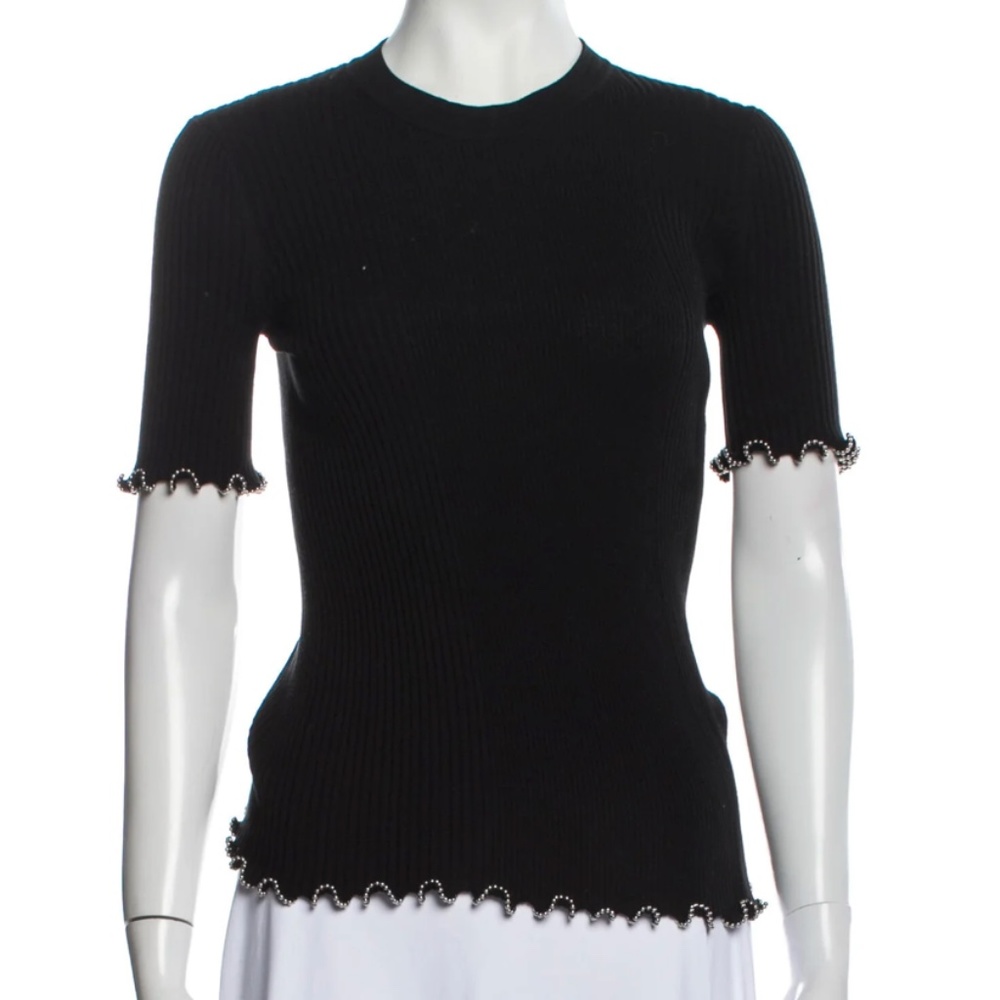 ALEXANDER WANG Short Sleeve T-Shirt Black Medium